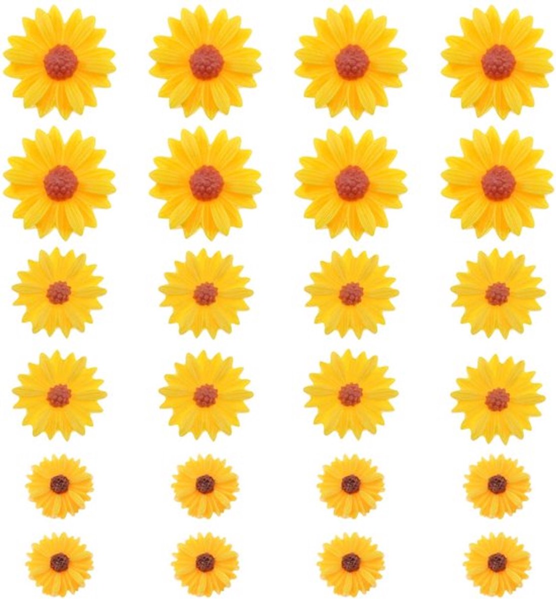 Store_8 - 50Pcs Hars Madeliefjes - Kunstmatige Bloemen - Geel