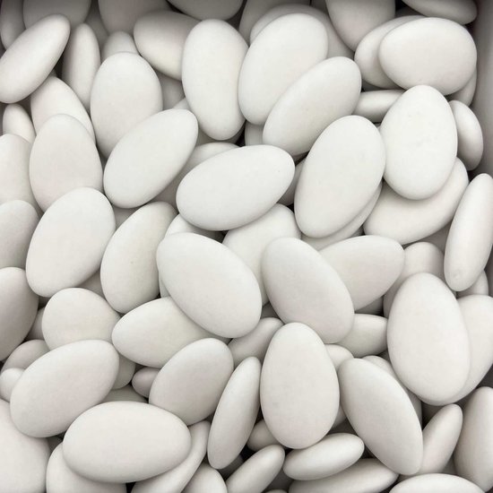 Vanparys Suikerbonen - Doopsuiker - Chocoladebonen - Dragees - Geboortesnoep - Mat Wit - Pure Chocolade - 1 kg - 240 stuks (geboorte, baby, babyshower, communie, huwelijk)