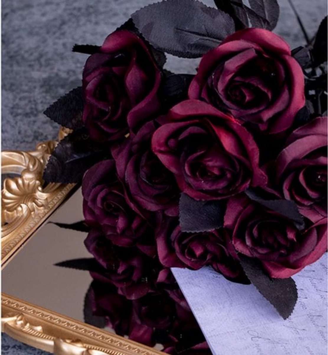 Golden crown - Kunstmatige rozenbloem - Zijden bloemen - Realistisch