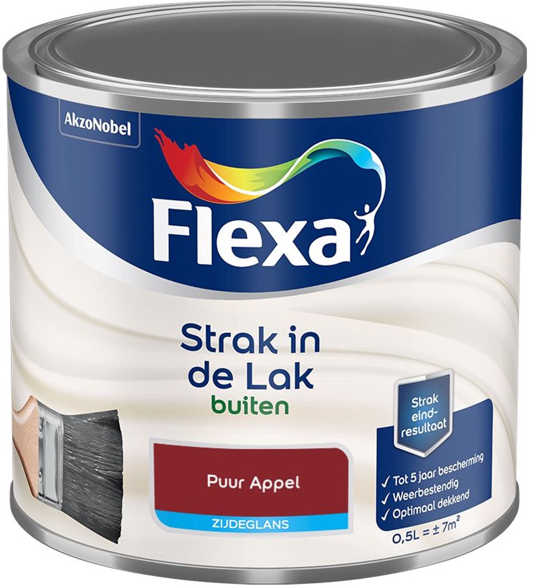 Flexa - Strak In De Lak Buitenlak Zijdeglans - Puur Appel - Mengverf - 500 Ml