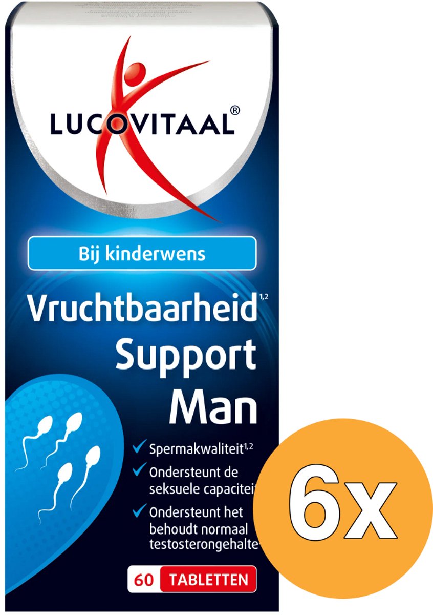 6x Lucovitaal Vruchtbaarheid Support Man (60 tabletten)