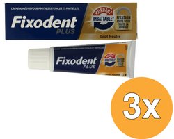 3x Fixodent Kleefpasta Plus Dual Power (40 gr)