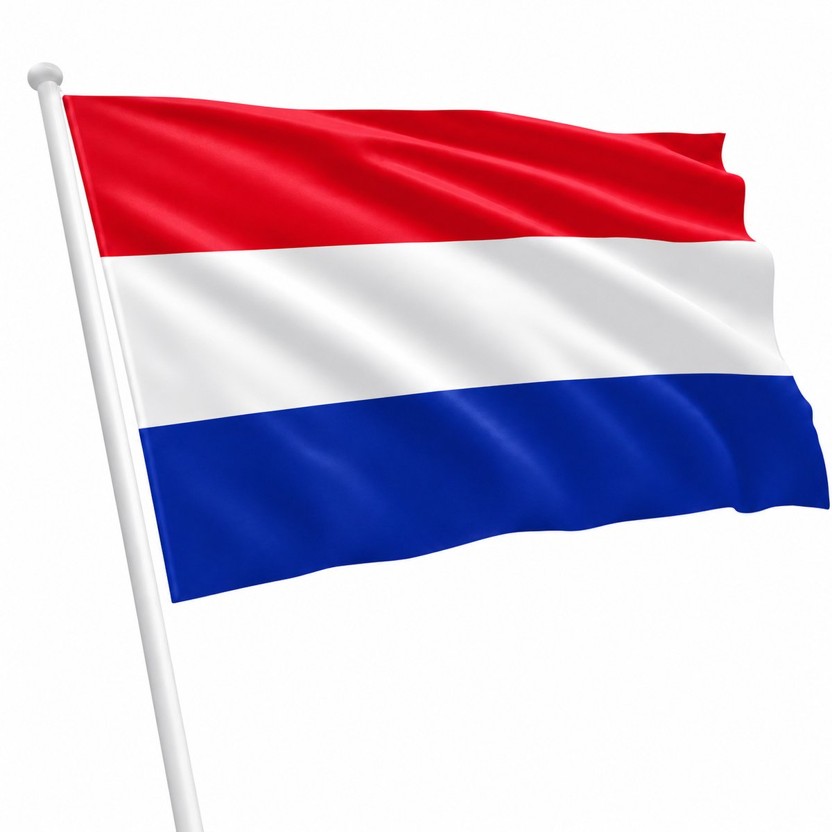 BREG Nederlandse Bootvlag - 20 x 30 cm - Rood - Wit - Blauw - Nederlandse Vlag Voor Boot