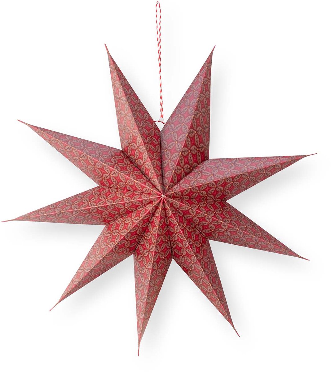 Pip Studio - Blooming Tales Bustani - Kerstster - Papier - Rood - 60 cm