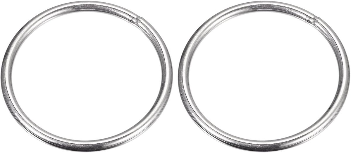 O-ringen, 2 stuks 70 mm (2,76 inch) buitendiameter 5 mm dikte multifunctioneel metaal gelaste O-ringen ronde ringen