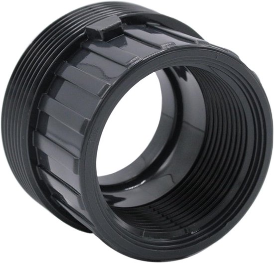 schroefkoppeling loskoppelbaar I 63 mm 2x lijmmof 2 inch I met wartelmoer en afdichtring I PVC-U fitting voor zwembadleidingen pomp afsluiter flowmeter I bm364 — afbeelding 3