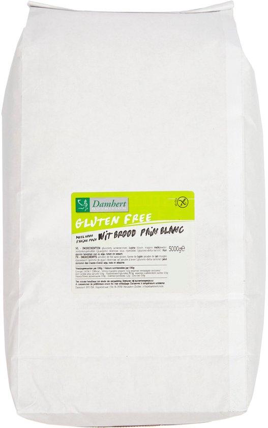 Damhert Gluten Free Broodmix Wit Groot 5000GR van DAM — afbeelding 2