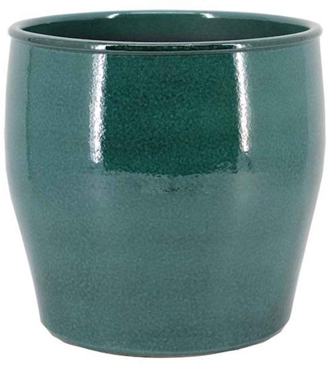 Pot Colori Petrol Ø22 x H21 cm – Glanzende Keramieken Bloempot voor Kamerplanten – Floran