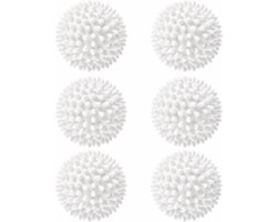 Livenzo Drogerballen - Wasbollen - 6 Stuks - Siliconen - Sneller droog - Anti-kreuk - Wit