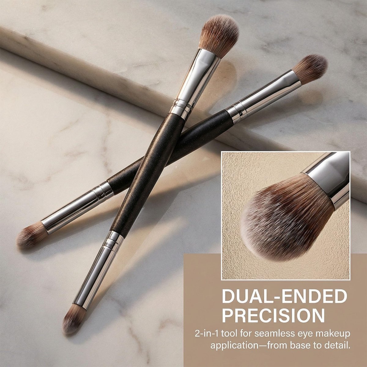 Kwastenset, oogschaduwkwast en applicator, zachte make-upkwasten voor oogschaduw, concealer, nauwkeurige make-up