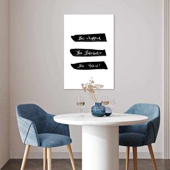 Affiche Citations - Soyez heureux, soyez brillant, soyez vous - Proverbes - Motivation - 40x60 cm