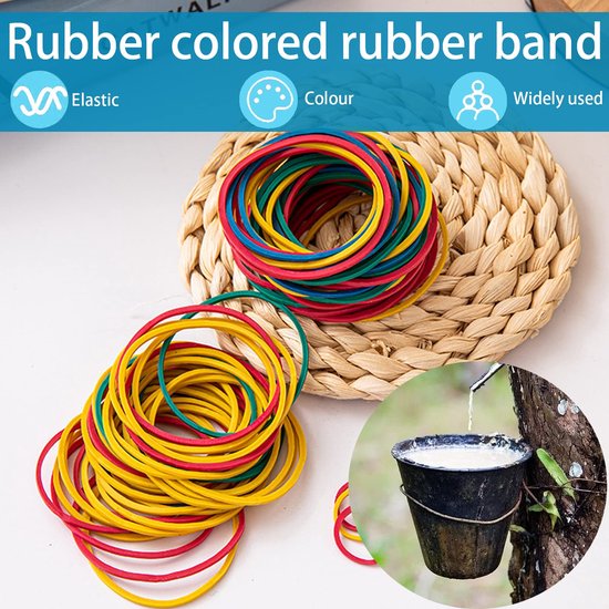 Elastieken, 38 mm en 50 mm, voor kantoor, natuurlijk rubber, duurzaam, elastisch — afbeelding 3
