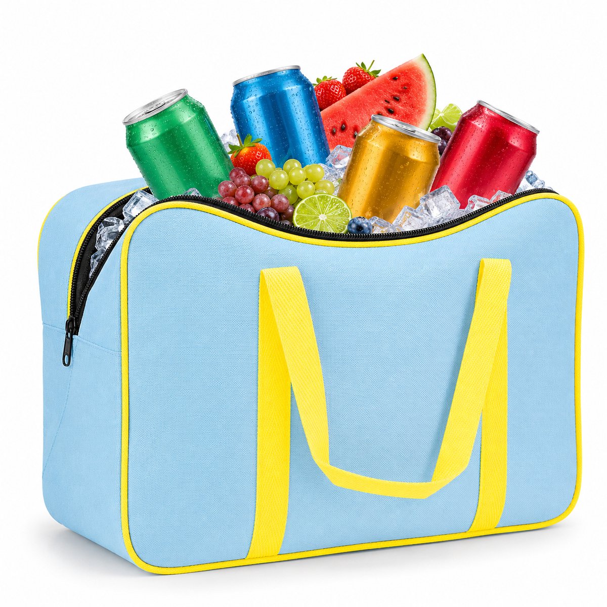Compacte Koeltas - Geisoleerde Koelrugtas - Lichte Lunch Tas 7L - Koeltasje Klein - Picknicktas Kinderen - Lunchtas Volwassenen - Cooler Bag Dames en Heren - Koel Tas - Thermotas - Koelrugzak Vakantie - Thermo Tas - Koeltassen - Blauw - Löwenthal