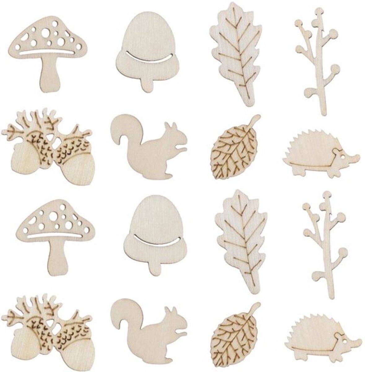 VT Goods - Houten Embellishments - DIY Decoratieve Houtchips - 100