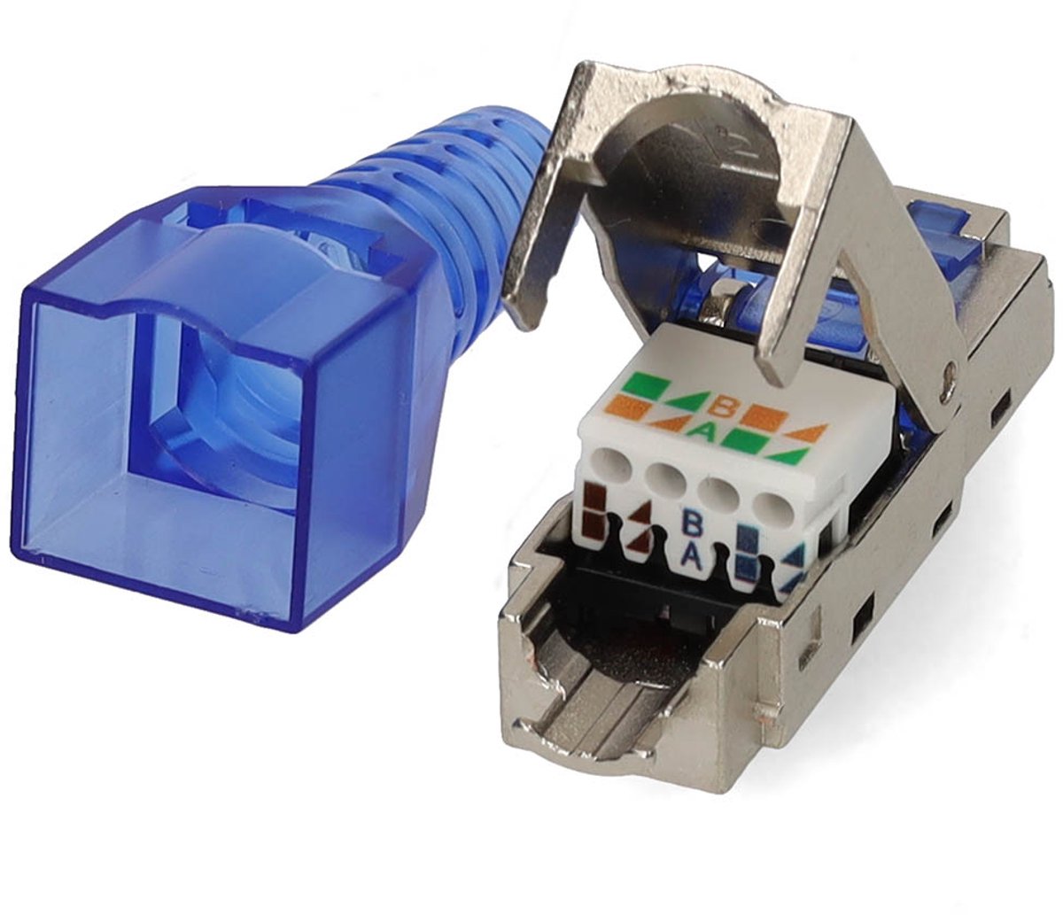 Nedis RJ45-Connector - Male - Toolless CAT7 - Recht - Verguld - 2 Stuks - Metaal - Metaal - Doos