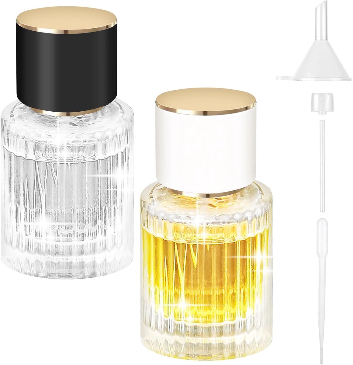 Lege Parfumflessen Set van 2, Herbruikbare Atomizers voor Vrouwen en Meisjes, 30ml Refillable Parfumflacons