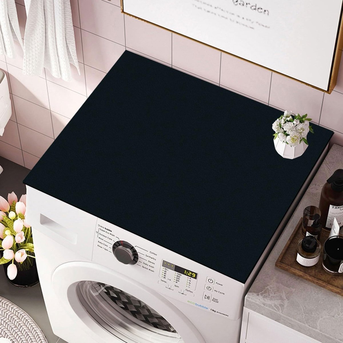 Wasmachine Pad 60 x 60 cm - Universele Wasmachine Bescherming, Zacht en Aanpasbaar voor Wasmachine en Droger