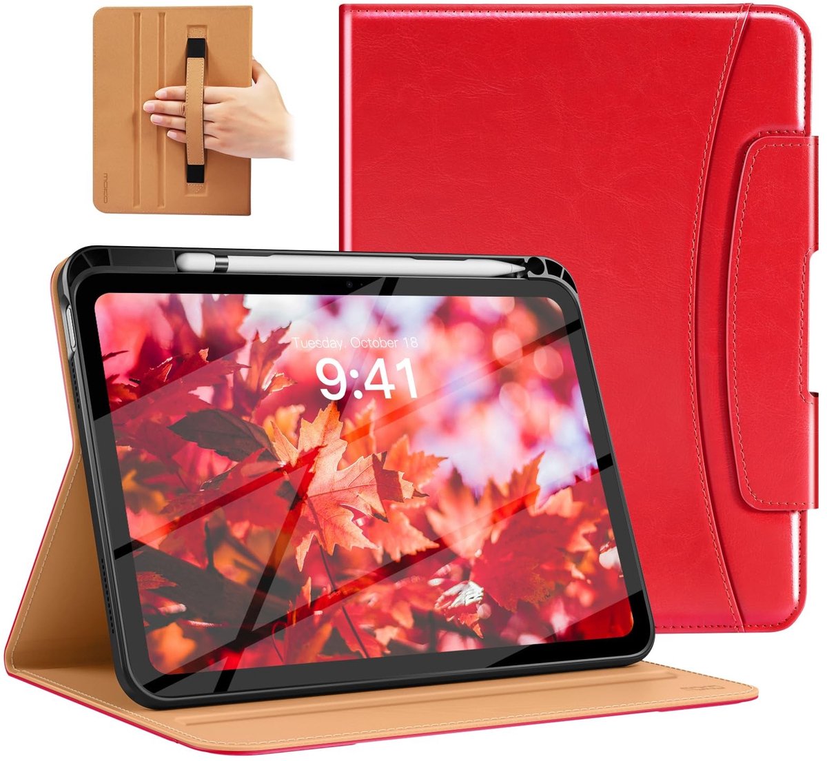 Dailygoods- Hoesje iPad 11e generatie (A16) 11 inch 2025 - Hoesje iPad 10e generatie 10.9 inch 2022 - Premium lederen folio - Meerdere kijkhoeken - Antislip strips - Waterdicht - Tabletcase