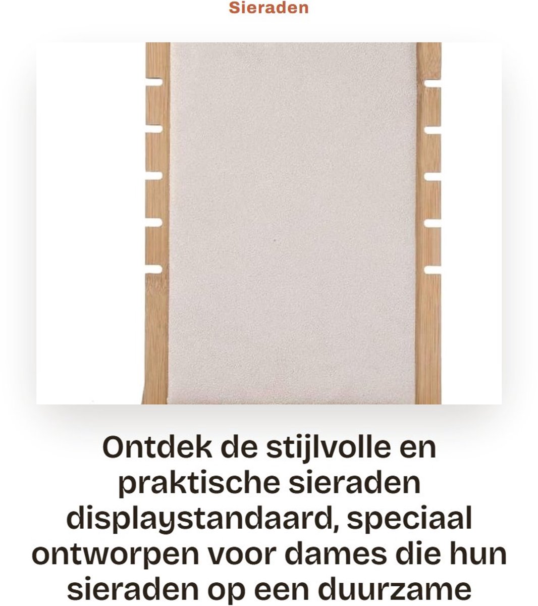 Dailygoods- Sieradenstandaard duurzaam - Sieraden organizer - Sieradenrek - Armband houder - Ringenhouder - Draagbaar - Sieradenhouder