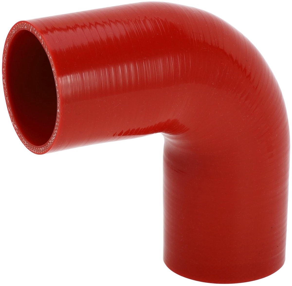 Dailygoods- Inlaatpijp Silicone - 65mm Binnendiameter - 120mm Lengte - 90 Graden - 5mm Dikte - 4-Laags Versterkt - Hoge Temperatuur - Siliconenslang