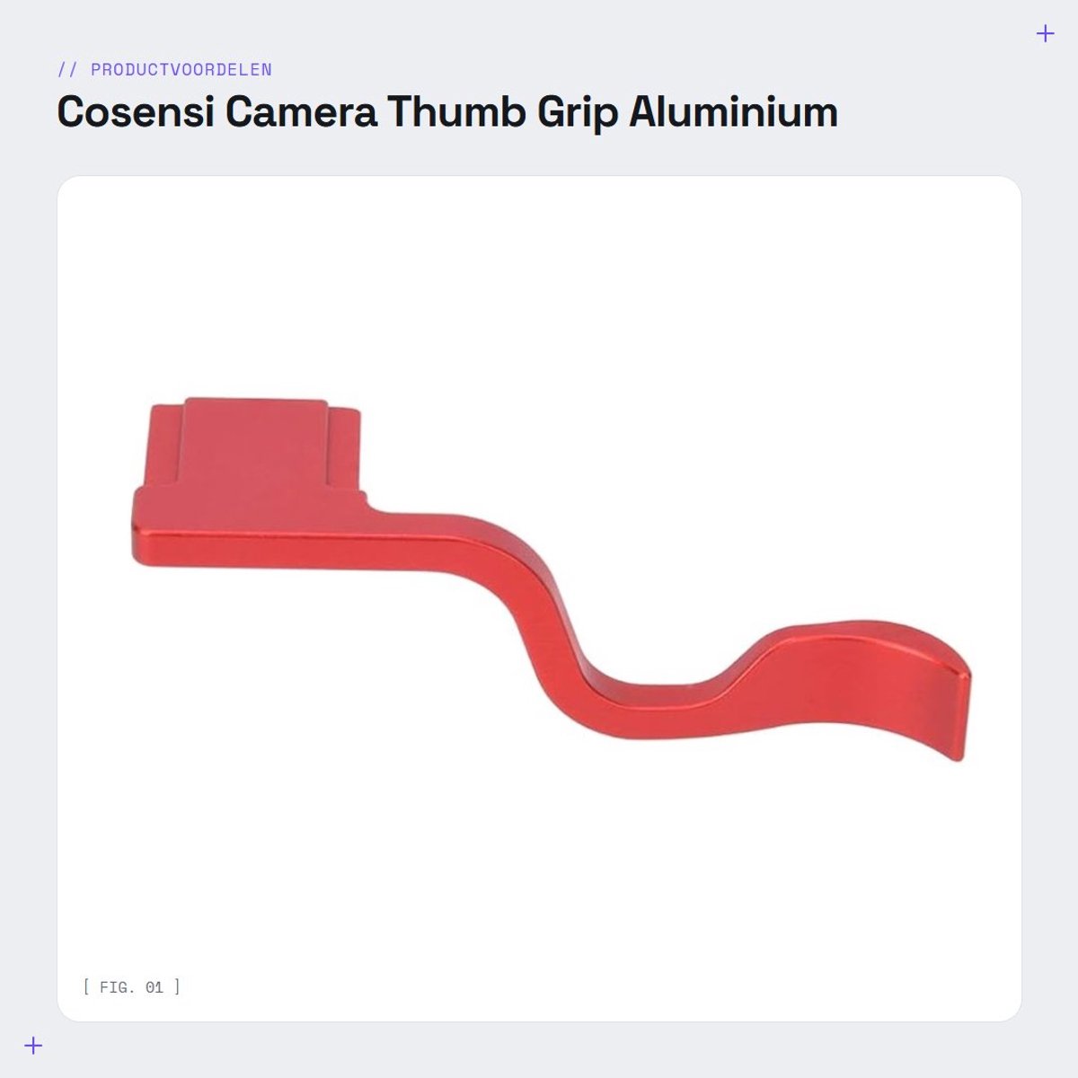 Dailygoods- Thumb Grip Ergonomisch - Aluminium Beugel - Hot Shoe Beugel - Schokbestendig - Lichtgewicht - Voor A7M2 M3 A7R2 R3 A9 Camera