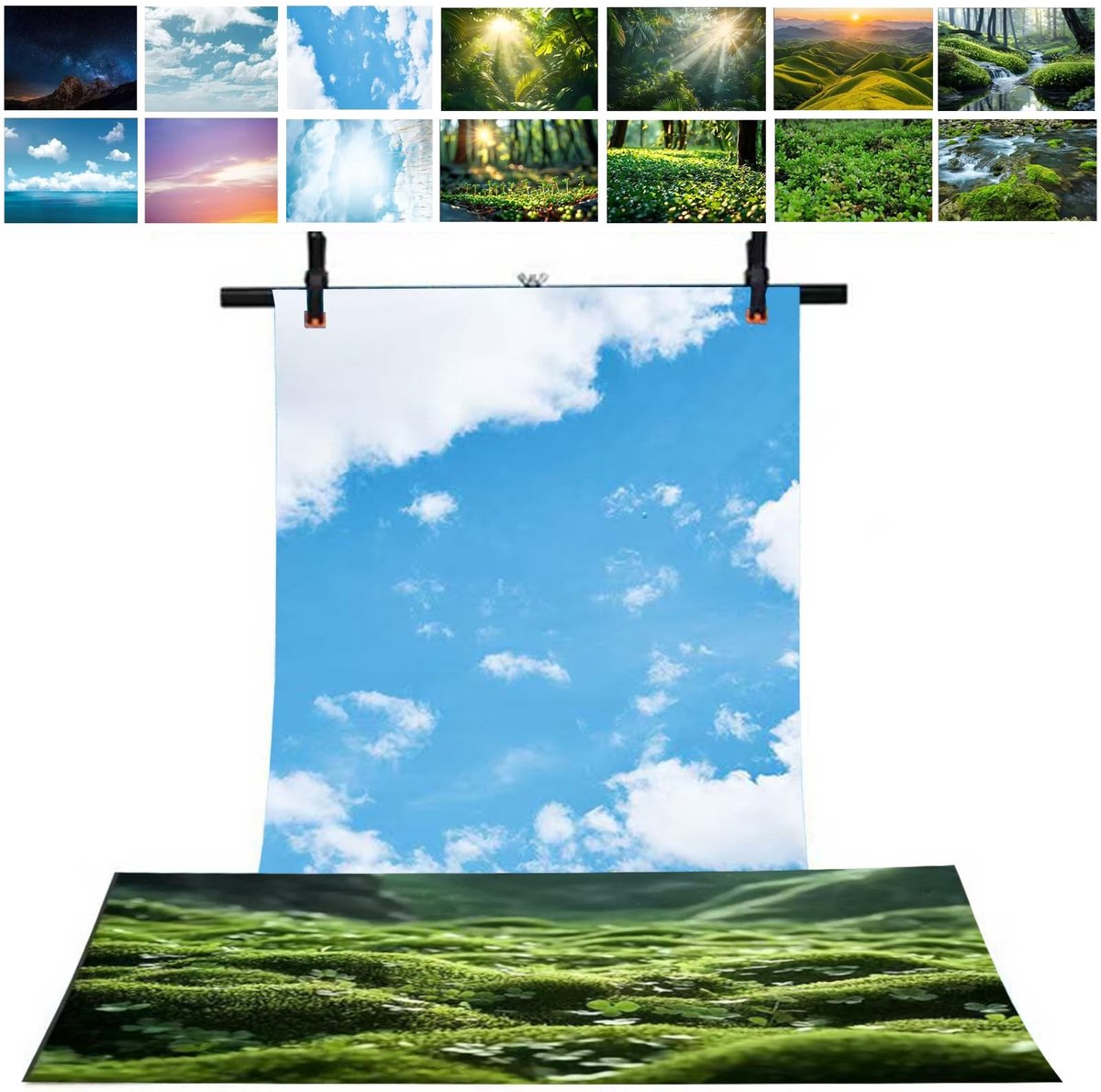 Dailygoods- Achtergrondpapier Dubbelzijdig 3D - 7 Stuks - Waterdicht - Herbruikbaar - 34x23 inch - Luxe Textuur Patronen - Fotografieachtergrond