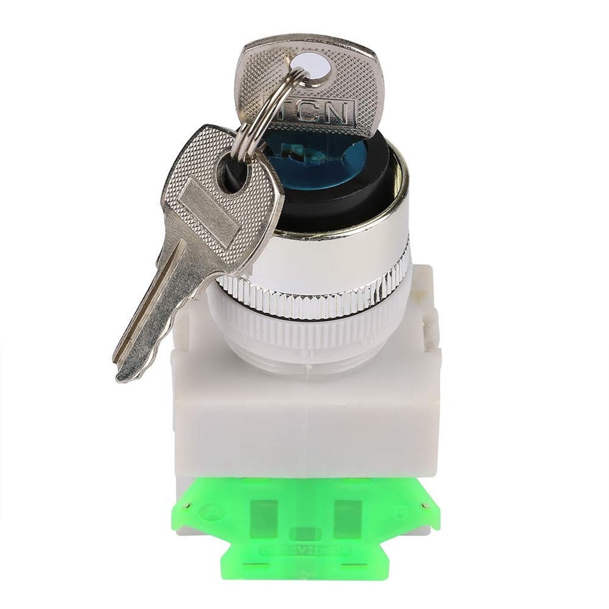 Dailygoods - Sleutelschakelaar 3 Posities - Veiligheidsvergrendelingsschakelaar - Hoogwaardige kunststof - 220 V - Draaischakelaar 22 mm - Geschikt vo...