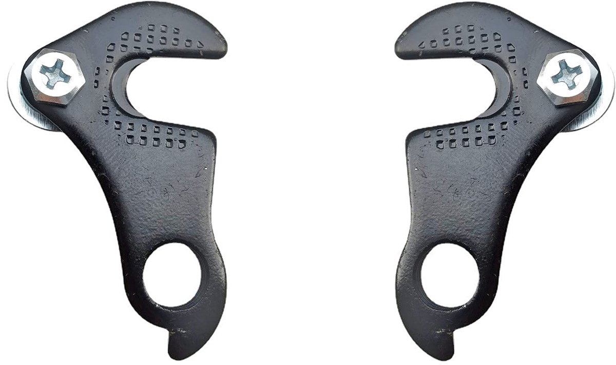 2 stuks Wenyue fietsderailleur, schakeloogadapter, mechanische ophangbeugel met schroefbevestiging voor MTB, mountainbike, racefiets, schakeloog - Zwart