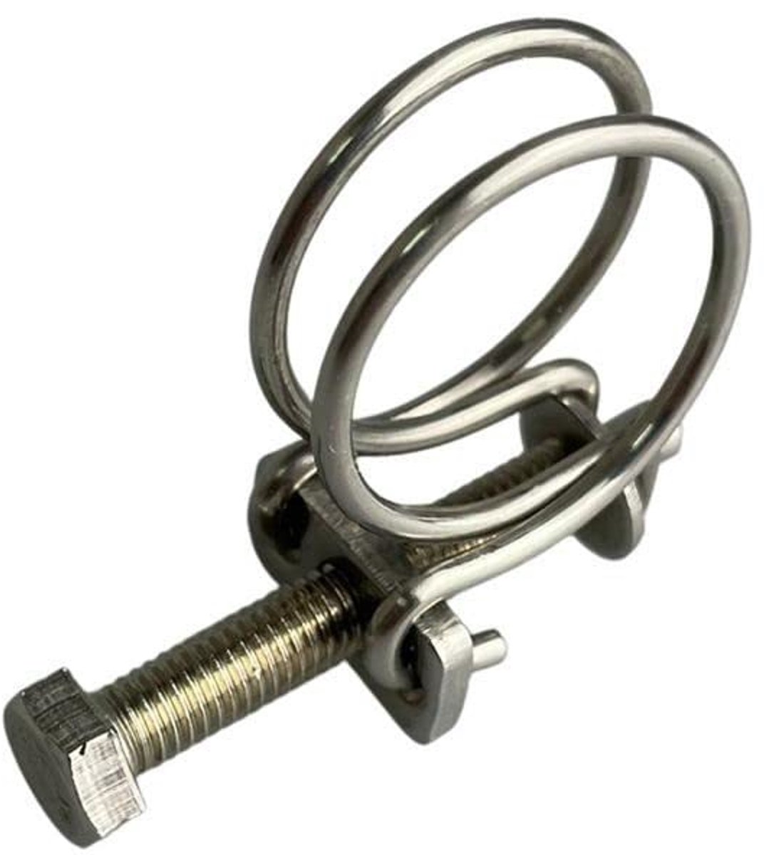 Slangklemmen, roestvrij staal, 42–48 mm, vijverpijpschroef, dicht, Koi-vis-vis-fitting, filterpompklem, 1 stuk