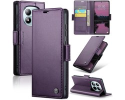 Hoesje Geschikt voor Xiaomi Redmi Note 15 Pro Plus 5G - Lederen Flip Wallet - Kaartenvakken - Standfunctie - Magneet - Book Case Hoesje - Paars