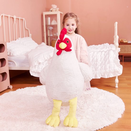Grote kip knuffeldier, enorme kip, knuffeldier, 60 cm, groot pluche speelgoed, Jumbo XXL XL knuffeldieren, cadeau voor kinderen — afbeelding 2