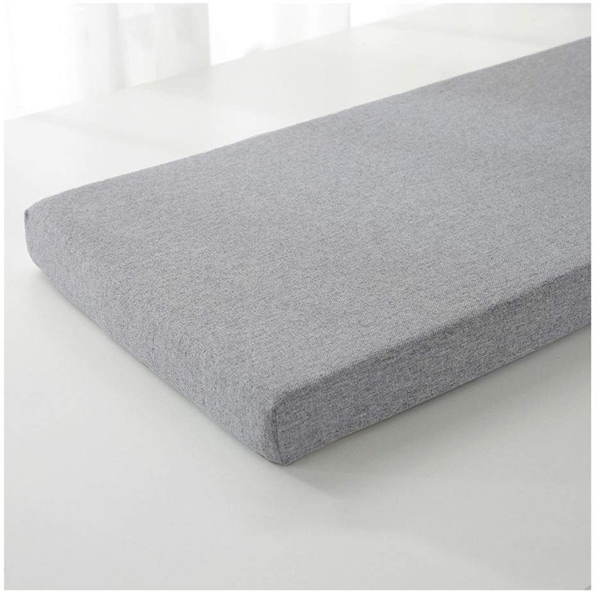 wangk Tuin Bank Kussen met Bevestigingsbanden, Bench Mat Pad Patio Bench Pad ligstoel kussen Vervanging Matras Pad Indoor Outdoor, Patio Rechthoek Bench Kussen-G7 Grijs 50×30×5cm (19×12×2in)