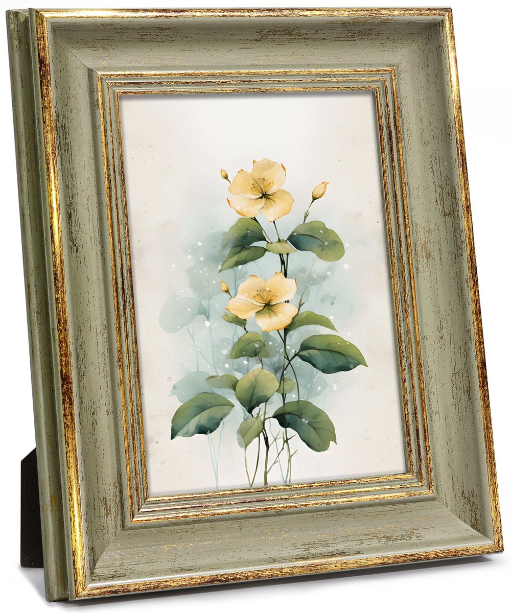 Groene Fotolijst 10x15 cm Antieke Fotolijst Vintage Shabby Chic