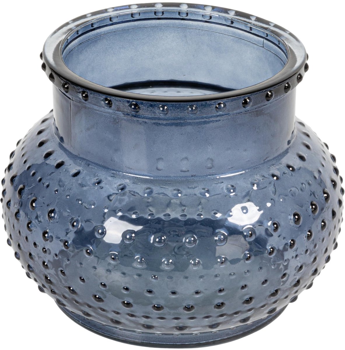 Co-op Glazen Hobnail kandelaar/vaas (houdt 5" pijler kaars) votief houder, blauw
