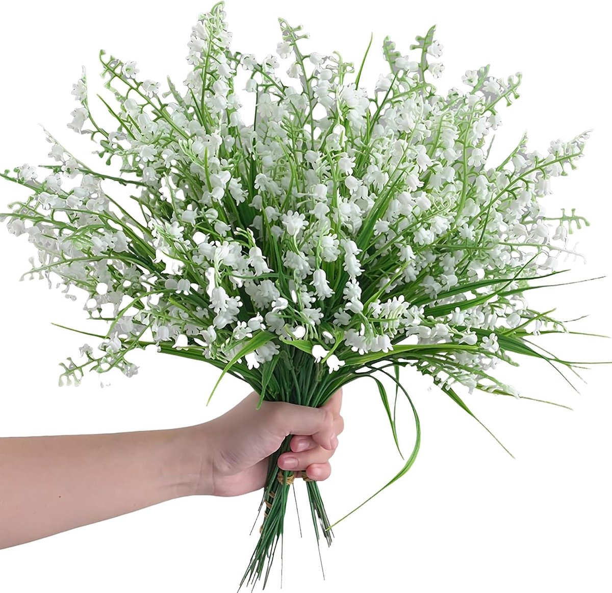 Kunstbloemen Maiglöckchen kunstbloemen voor buiten, witte bloemen als echt, weerbestendig,