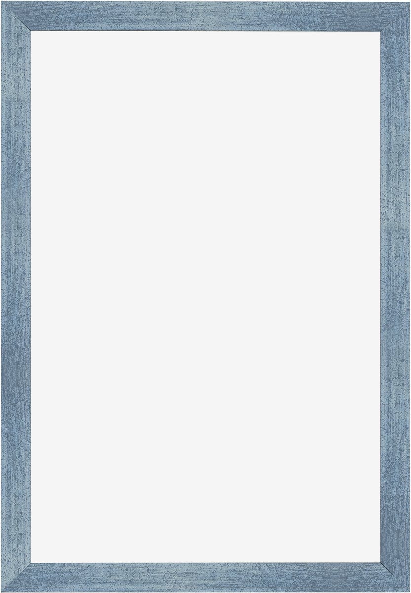 Fotolijst 60x85 cm - MDF - Helder Blauw Geveegd - Benno