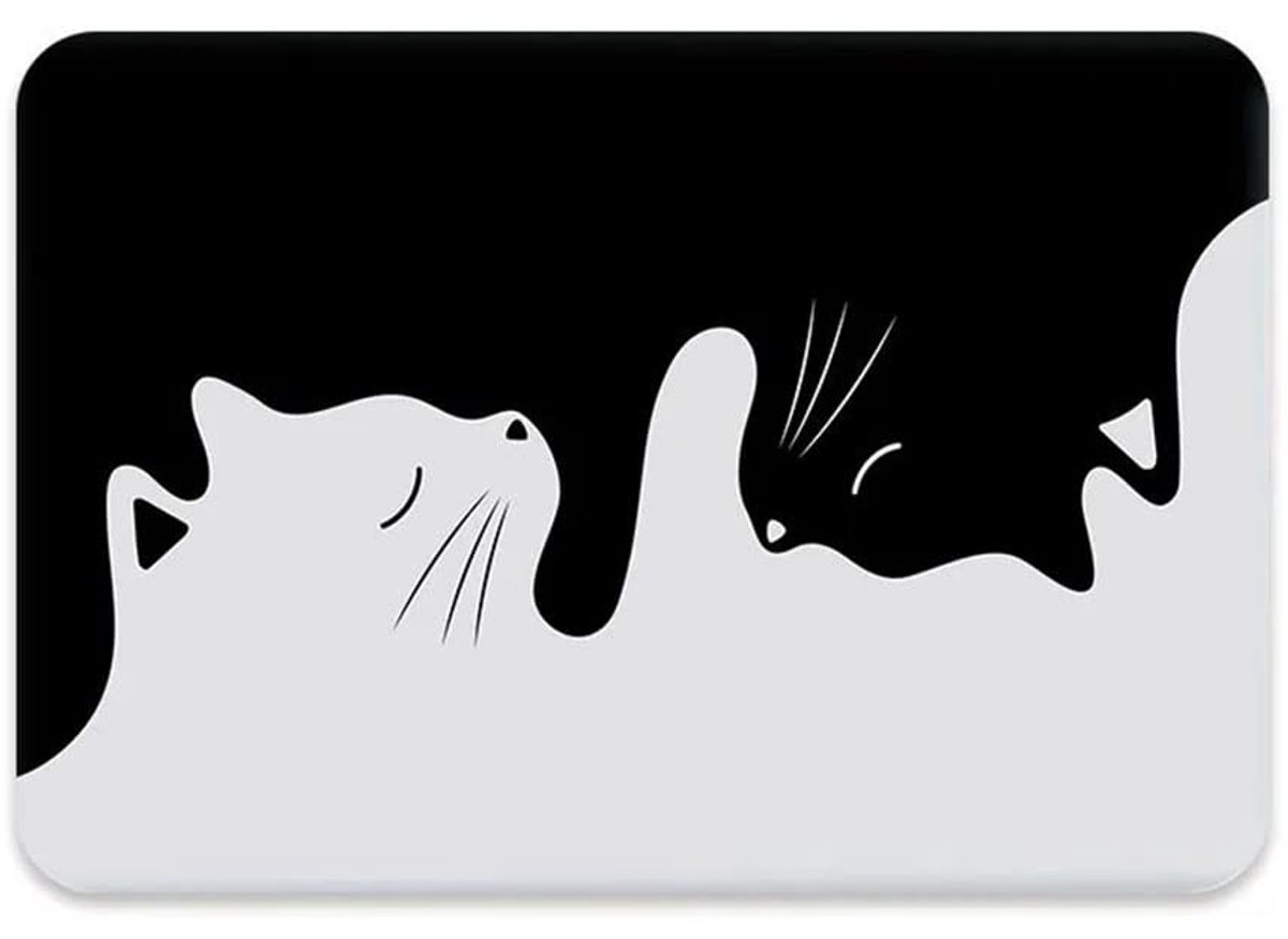 Badmat sneldrogend antislip badtapijt zachte douchematten dunne diatomeeënaarde moddermat deurmat (16 × 24 inch, zwart wit)