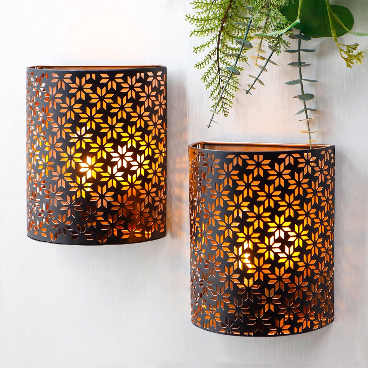 DESIGN Set van 2 lampen op batterijen 8''H Vintage Wandmontage Lamp Metalen Wandkandelaar Verlichting met LED Edison Stijl Lamp en 6 Uur Timer Wanddecoratie voor Slaapkamer Woonkamer Hal
