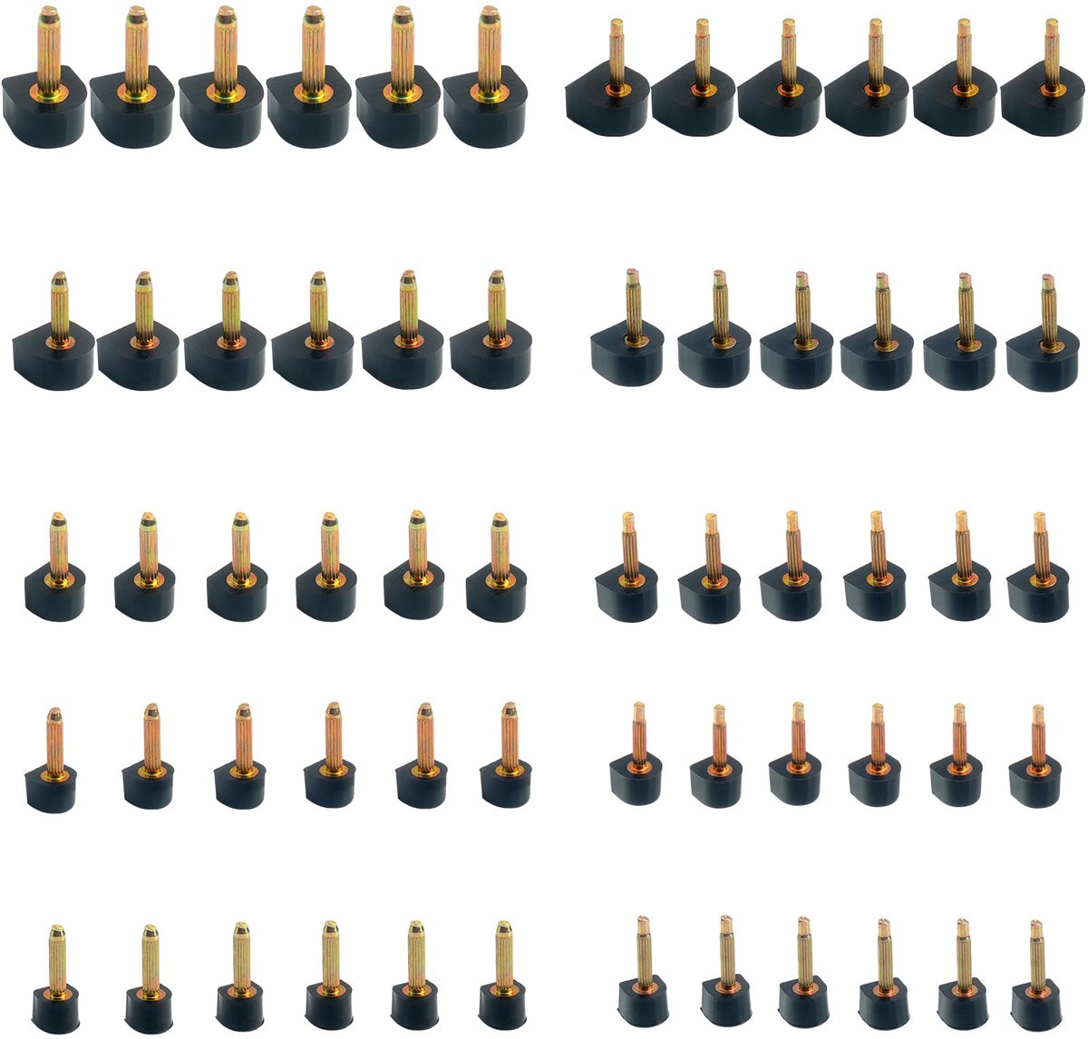 60 stuks hieltips Vervangende hoge hakdoppen Beschermers Schoenreparatie Tip Taps Schoenen Pennen U-vorm Zwart