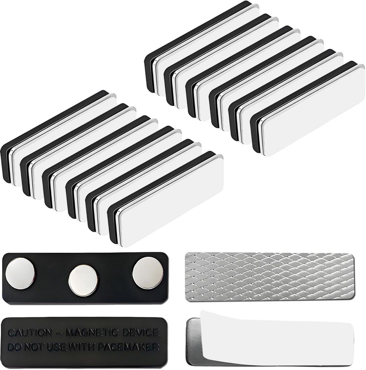 12 paar magnetische gordijnsluitingen, verduisteringsrolgordijn, accessoires voor raamgordijnen, gordijnmagneten met lijm, gordijnmagneten