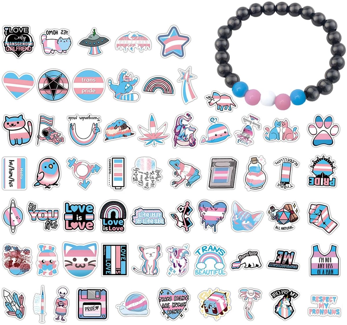 SolidKeus - Set van 50 LGBT Vinyl Stickers voor Creatief Gebruik