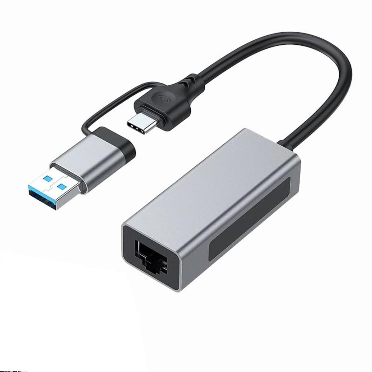 SolidKeus - 2-in-1 USB3.1 naar 2.5Gbps Ethernet Adapter