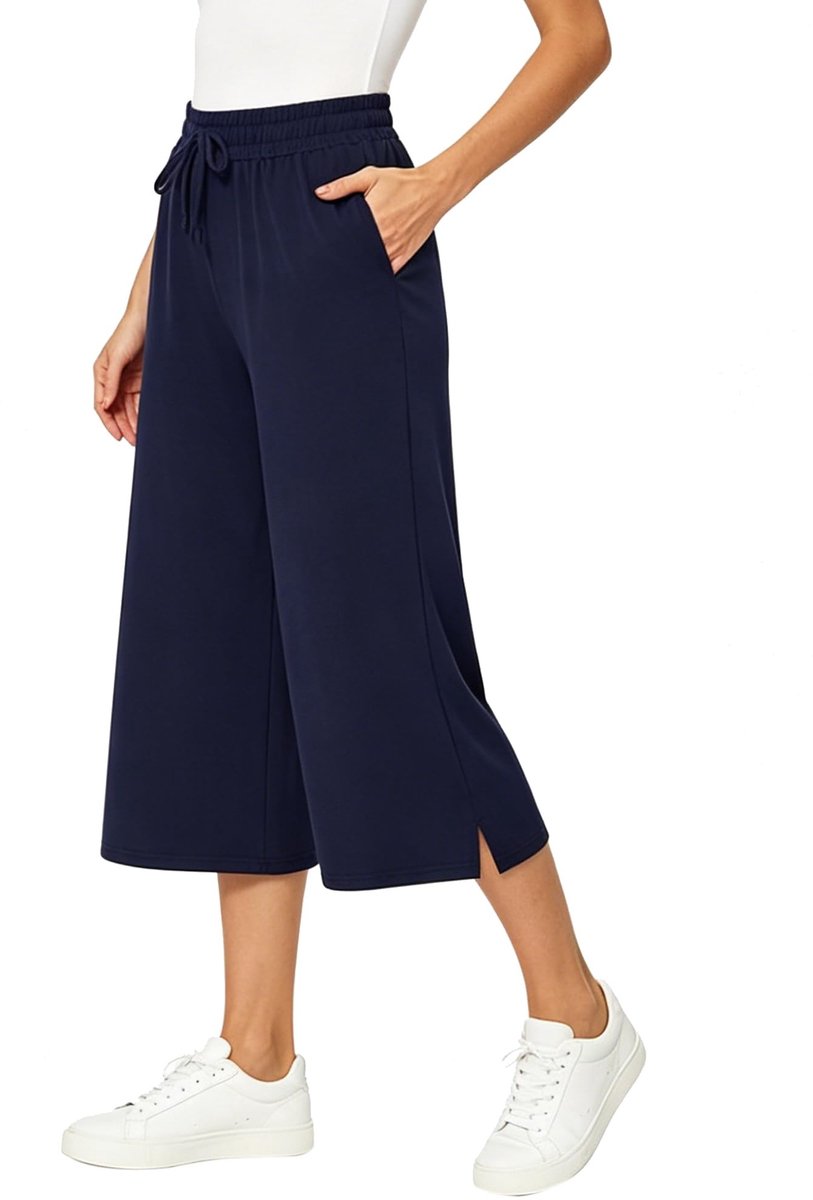SolidKeus - Dames Joggingbroek met Hoge Taille en Zakken voor Yoga en Casual Gebruik