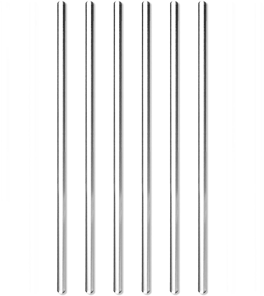 SolidKeus - Set van 6 Borosilicaat Glazen Roerstaafjes