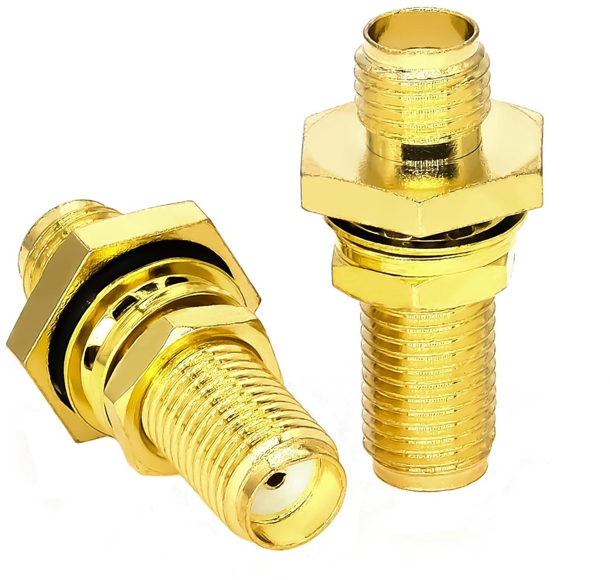 SolidKeus - 2 x SMA Moerstekker Antenne Koppelingsadapter