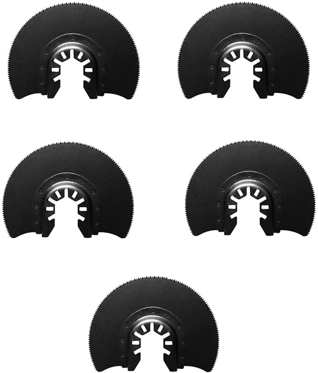 Set van 5 halfronde zaagbladen van koolstofstaal 88mm voor oscillatiezaag - veelzijdige snijbladen voor hout, kunststof en metaal