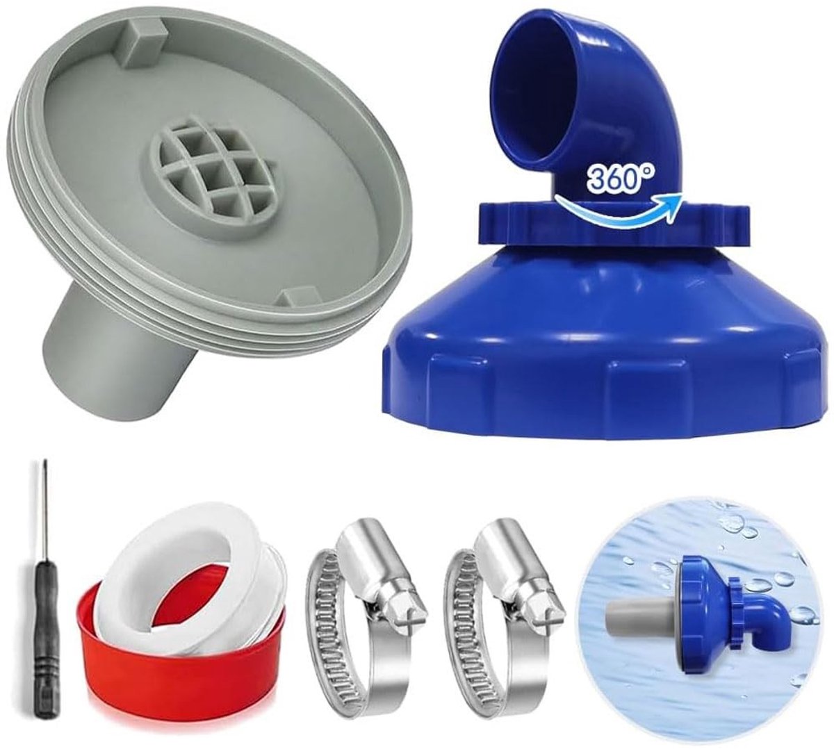 SolidKeus - 360° Draaiende Afvoernozzle voor Zwembad