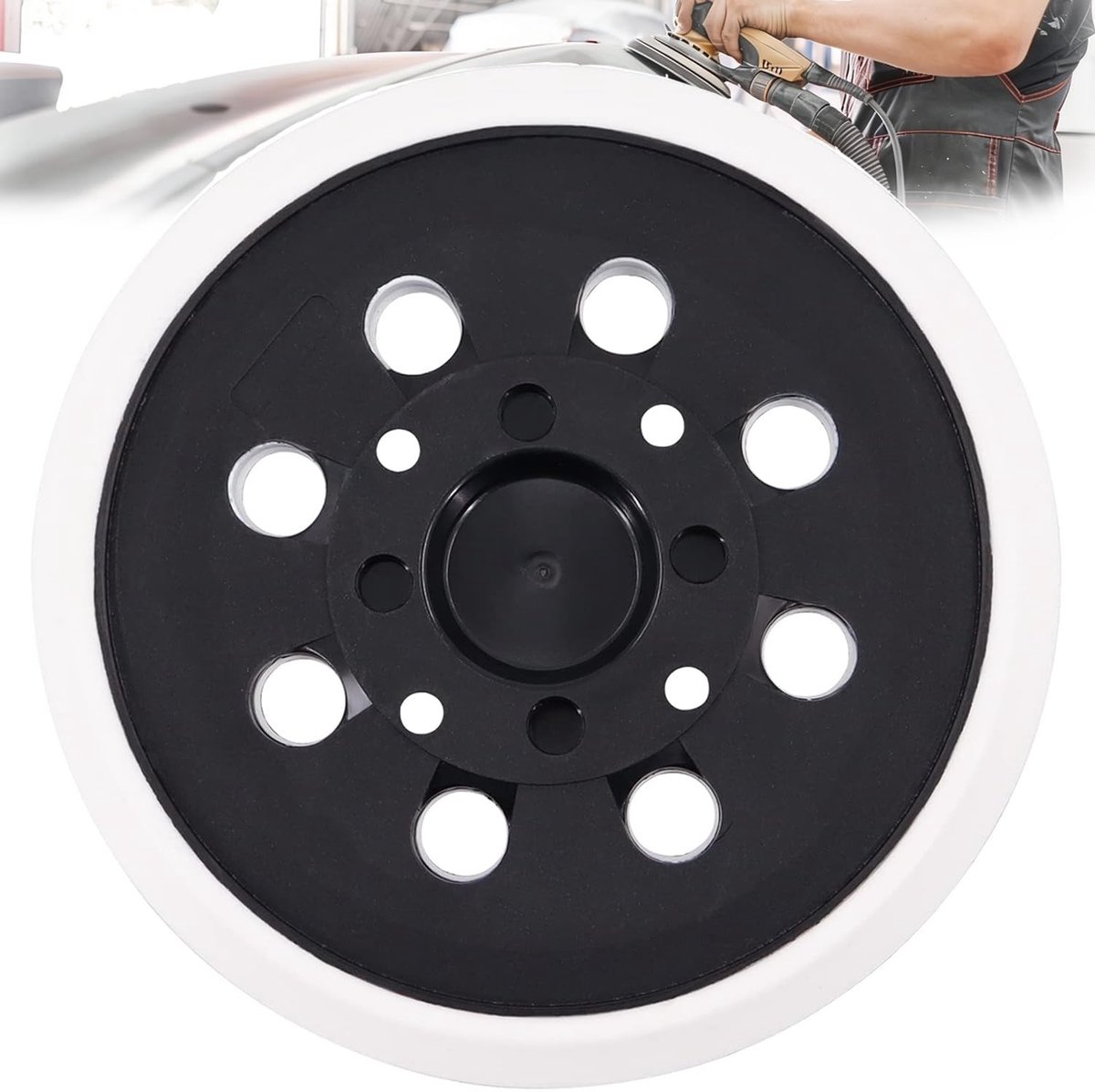 SolidKeus - Schuurplaat 125 mm met Haak en Lus, Compatibel met Bosch PEX 300 AE en PEX 400 AE