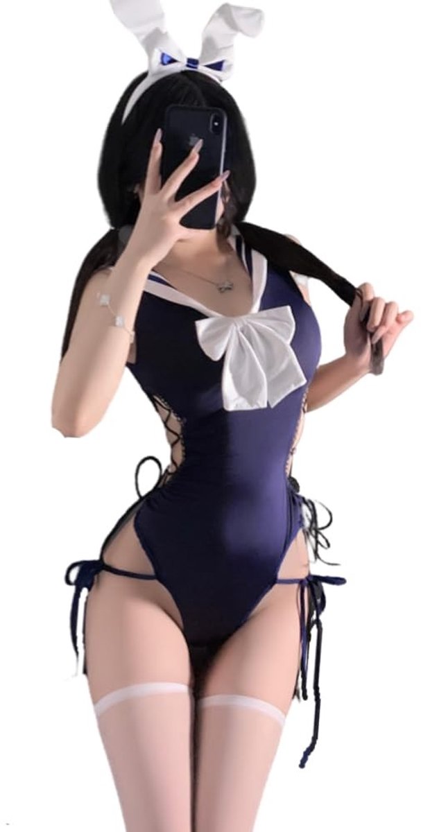 SolidKeus - Anime Maid Jumpsuit met Hoofdband voor Vrouwen