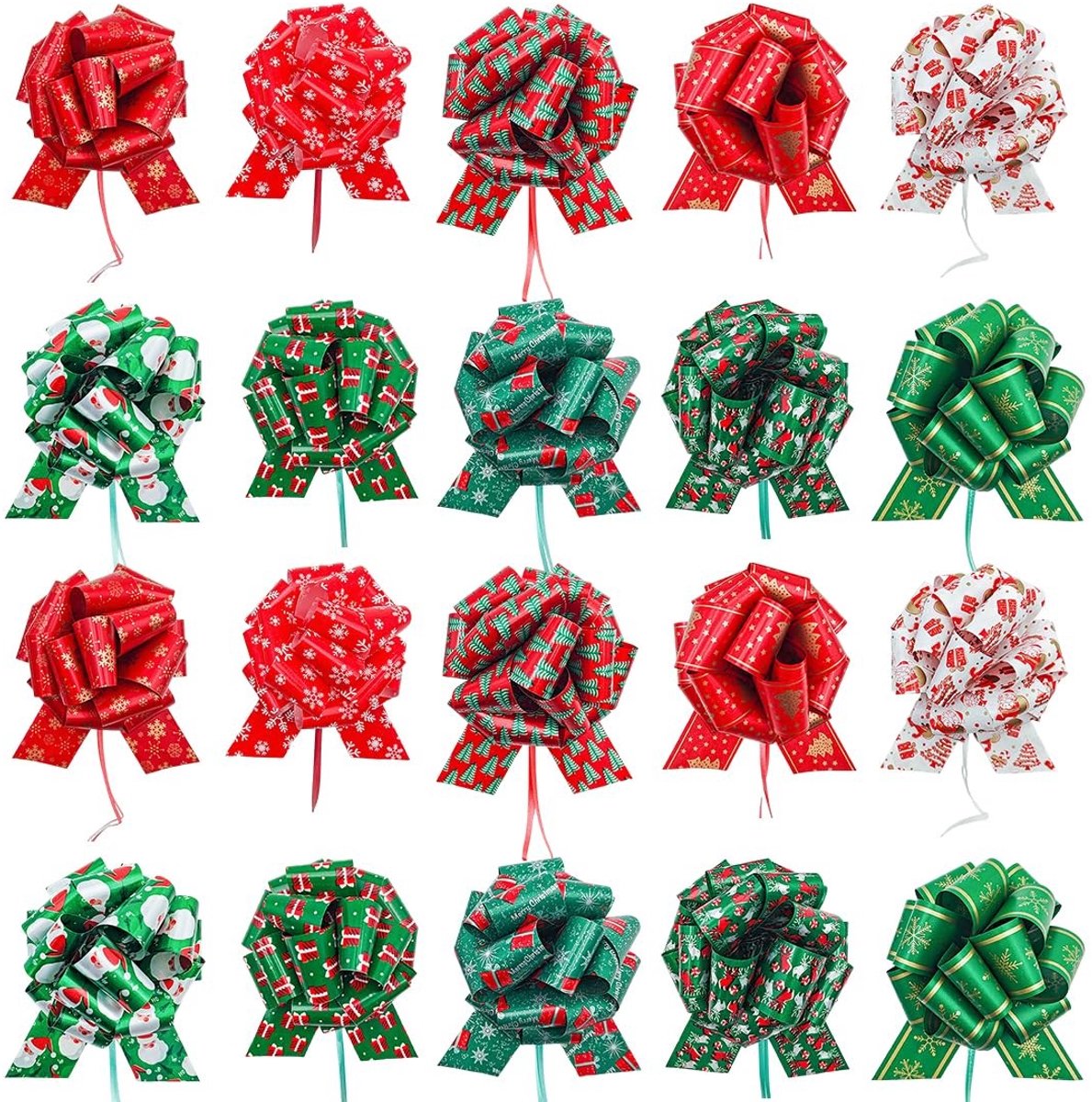 SolidKeus - Set van 20 Zelfklevende Kerststrikken